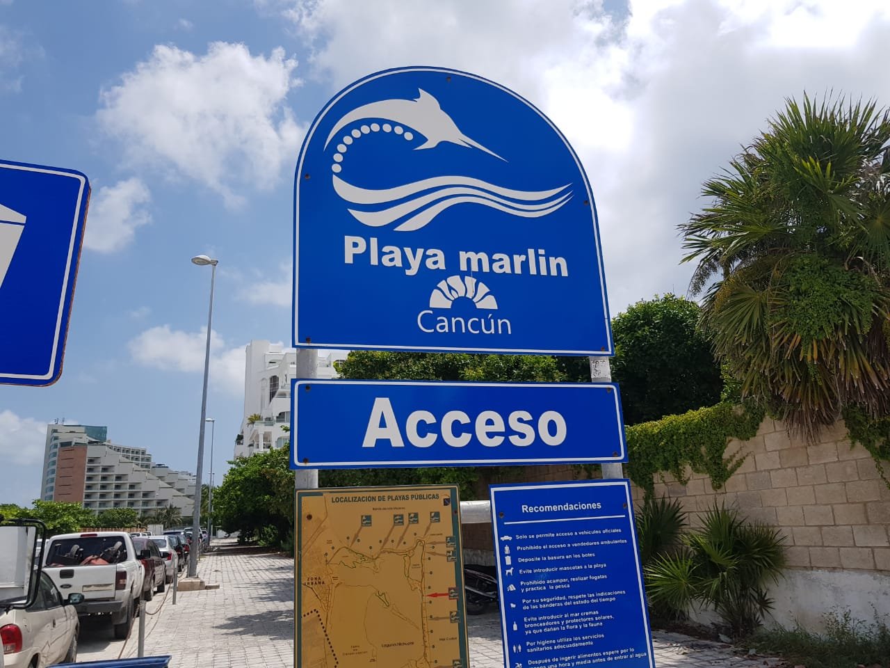 Vista panorámica de Playa Marlín Cancún